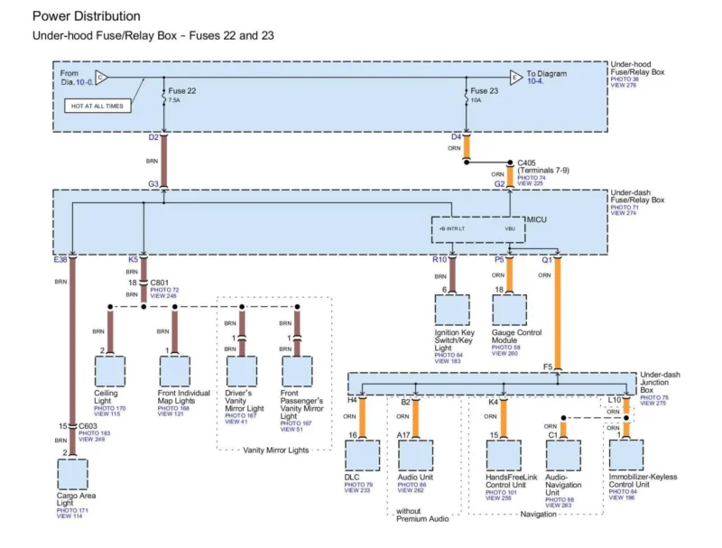 Diagrama Eléctrico Honda CR-V 2.4L 2010 - Imagen 2