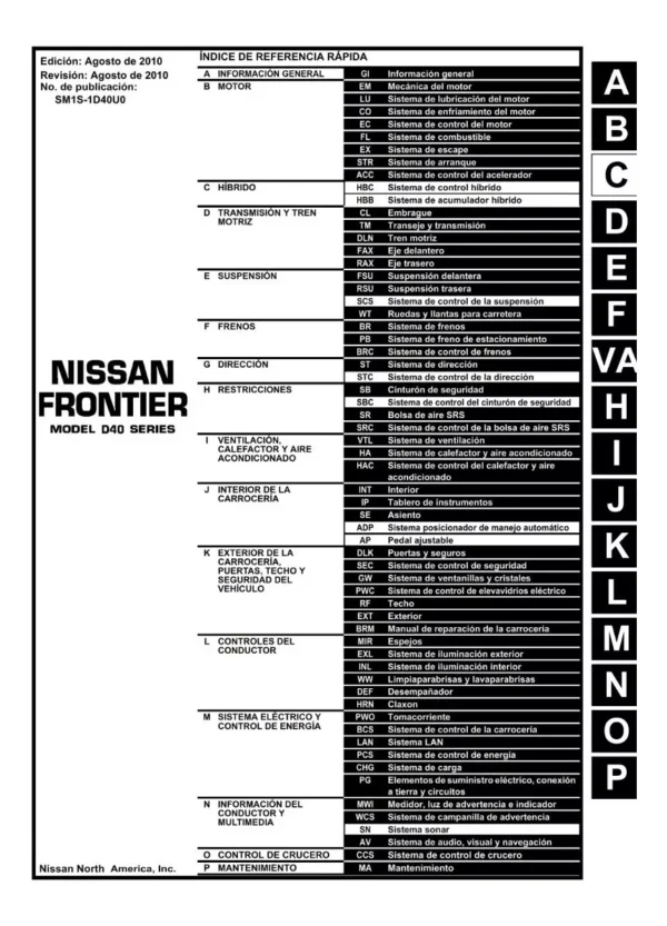 Manual Taller y Diagramas Nissan Navara D40 2005 al 2015 - Imagen 2