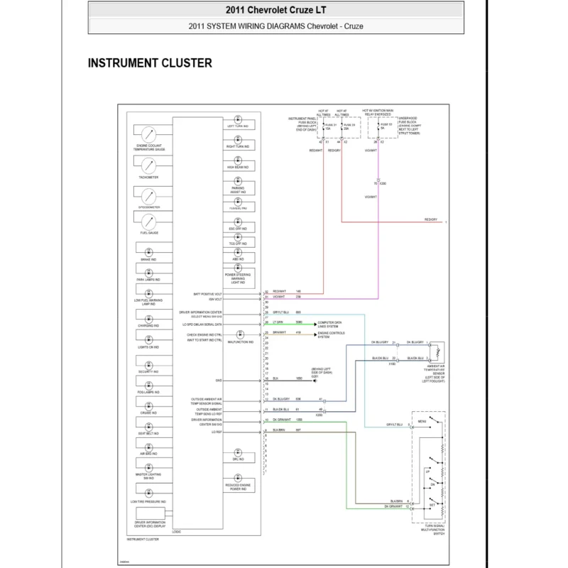 cableado electrico crevrolet cruze