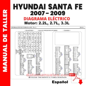 cableado electrico hyundai santa fe 2007 2008 2009