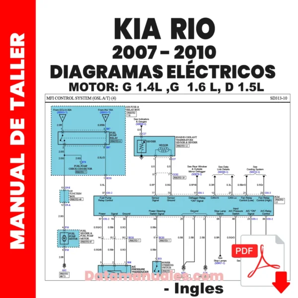 Diagrama eléctrico kia rio 2007, 2008, 2009, 2010