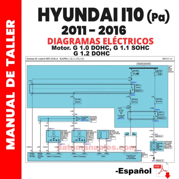 diagrama electrico Hyundai i10 (PA) 2011-2016