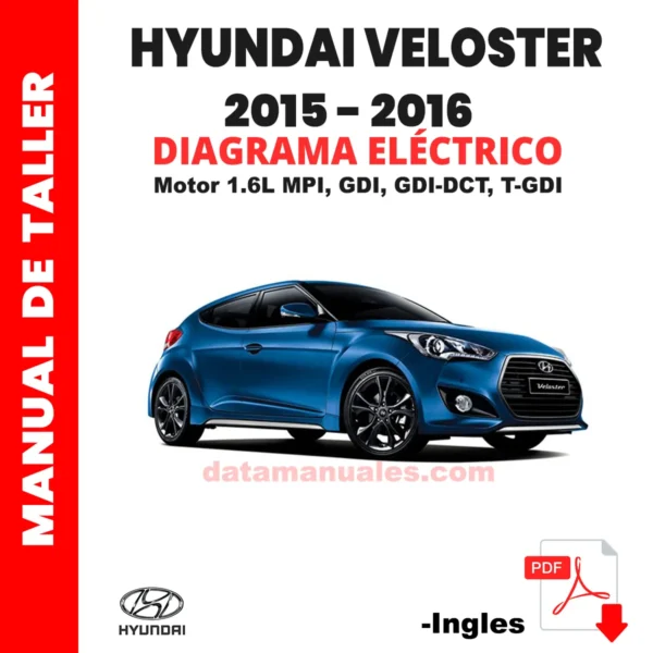 Diagrama electrico hyundai Veloster 2015 2016 1.6L