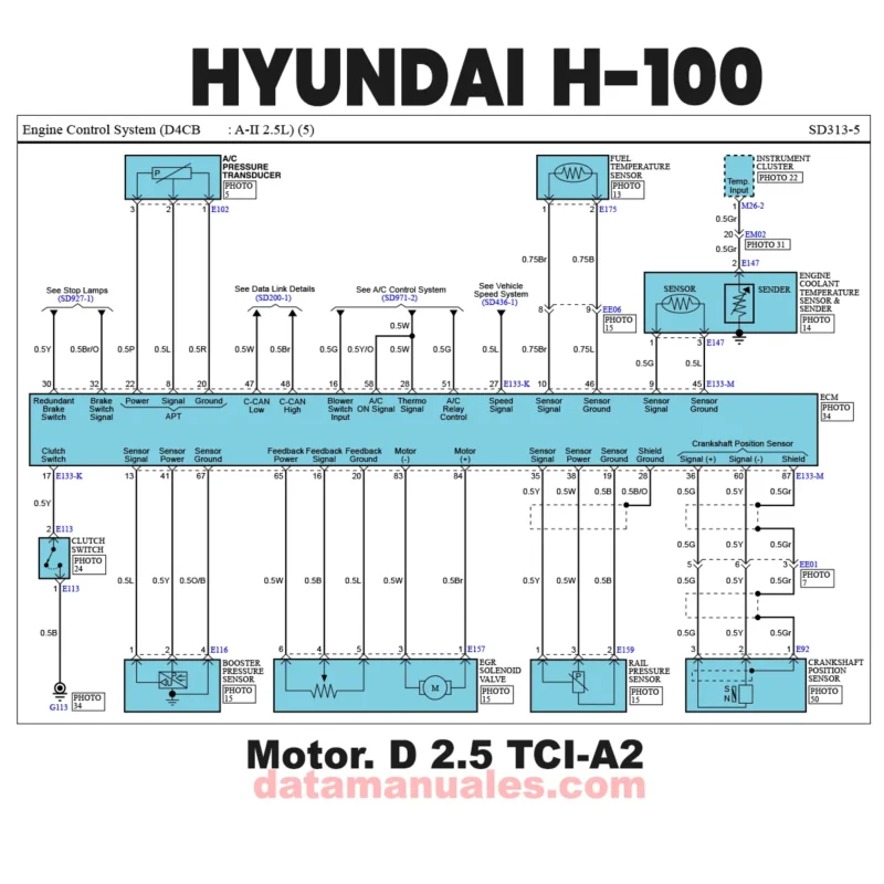 DIAGRAMA hyundai H-100 2013 2014 2015 2016