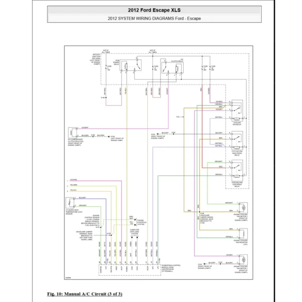 Diagramas electricos ford escape xls 2012