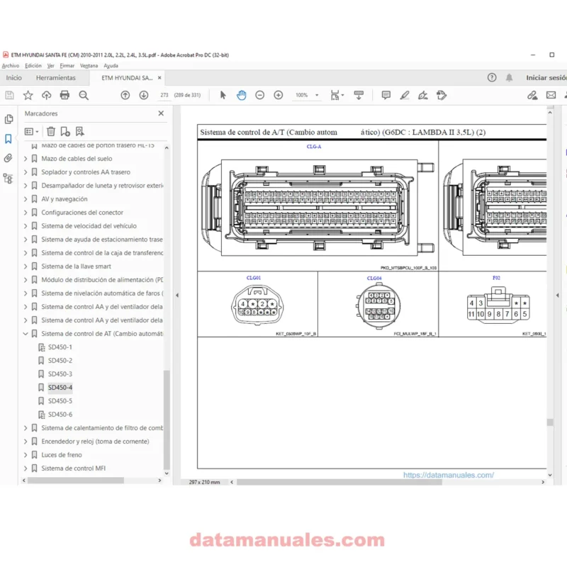 Diagramas electricos hyundai santa fe CM 2010-2011 CAJA