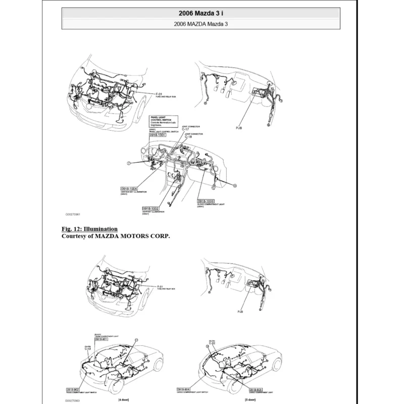 diagramas eléctricos mazda 3i 2006 2.0L Ubiacion