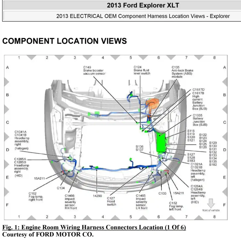 cableado eléctrico ford explore xlt 2013 2.0L turbo 3.5L