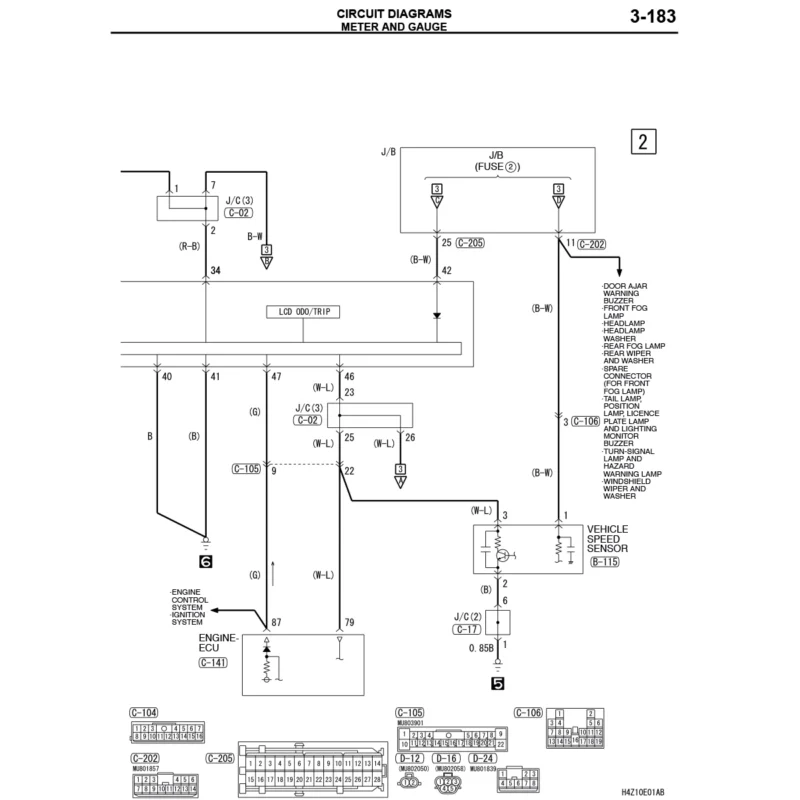 diagramas eléctricos Mitsubishi Outlander 2003-2004 Motores 4G63 2.0L y 4G69 2.4L