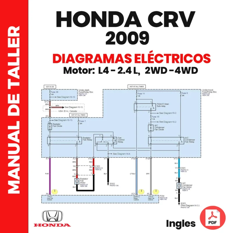 Diagrama Eléctrico Honda CR-V 2009 2.4L