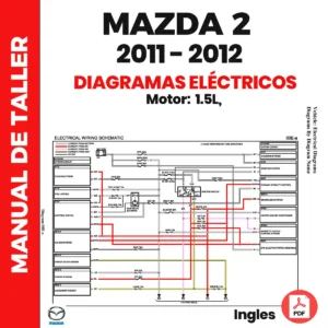 Diagramas eléctricas Mazda 2 1.5L 2011 2012, completo ubicación de componentes