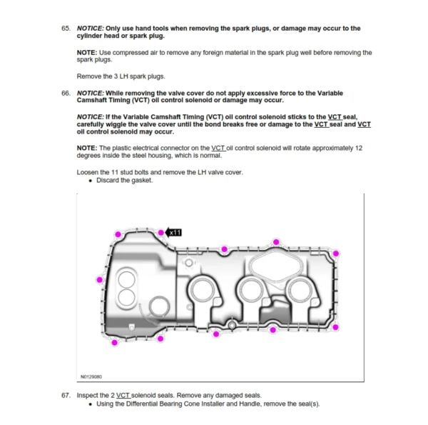 Manual de taller Ford F 150 2011 2014 MOTOR pdf