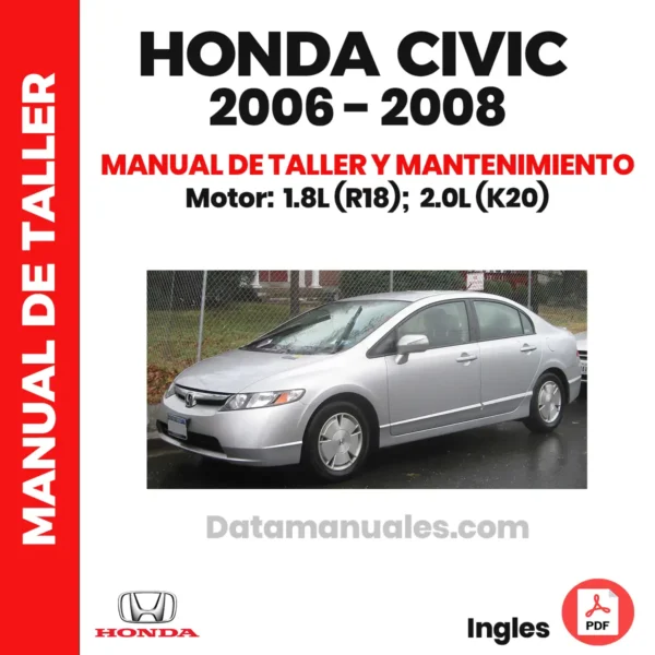 Manual de taller Honda Civic 2006 2008 1.8L 2.0L Mercado Americano