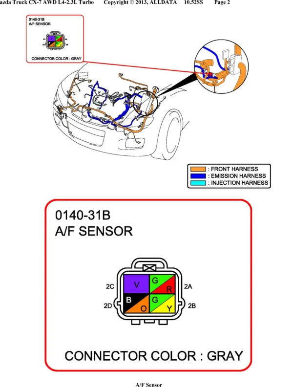 Diagramas Eléctricos Mazda CX-7 2008 2009 - 2.3L Turbo location