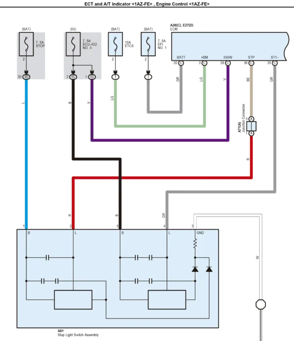 Engine Control (1AZ-FE)- toyota camry