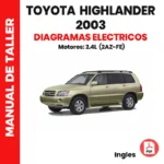 Diagramas Eléctricos Toyota Highlander 2.4L 2003 (2AZ-FE), descargar archivo .zip