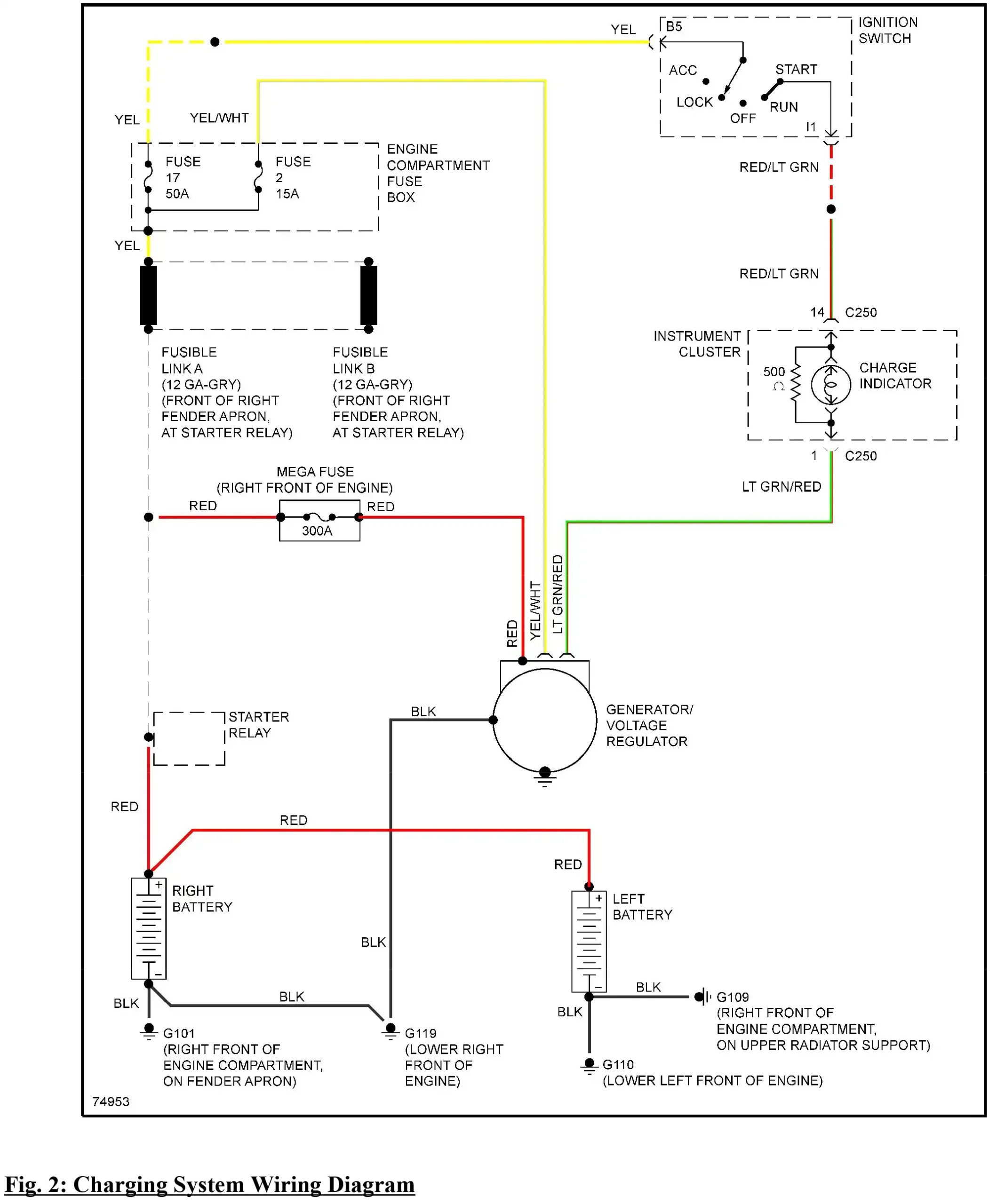 Wiring Diagrams Ford F-150 1996_opt-Charging system